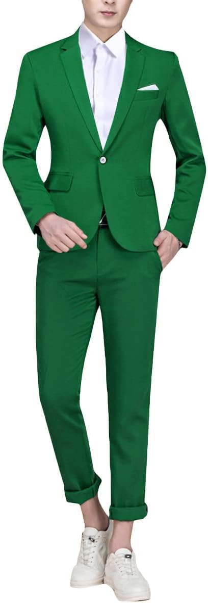 Single-Breasted One Button Center 2 Pieces Men's Suit