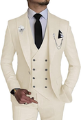 Cargar la imagen en la vista de la galería, Double Breasted Suit One Button 3 Piece Men's Suit
