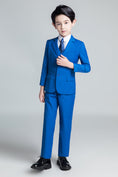 Cargar la imagen en la vista de la galería, Royal Blue Formal Classic 5 Piece Kids Boys Suits
