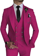 Double Breasted Suit One Button 3 Piece Men's Suit