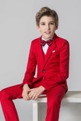 Bild in Galerie-Betrachter laden, Red Kid Boys Formal Classic Suits Set 5 Piece Boys Suits
