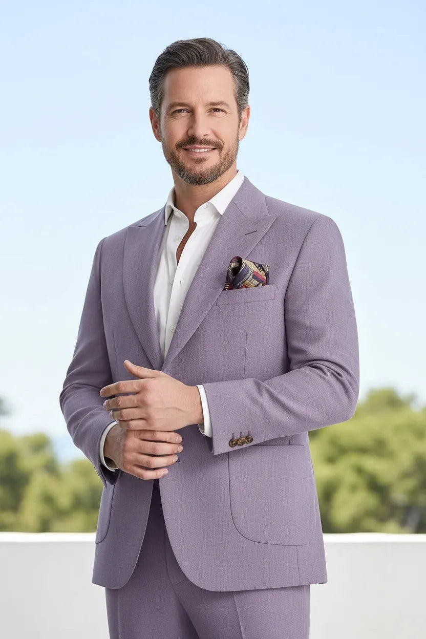 Men's Casual Linen 2 Piece Suits - Fabric Upgrade