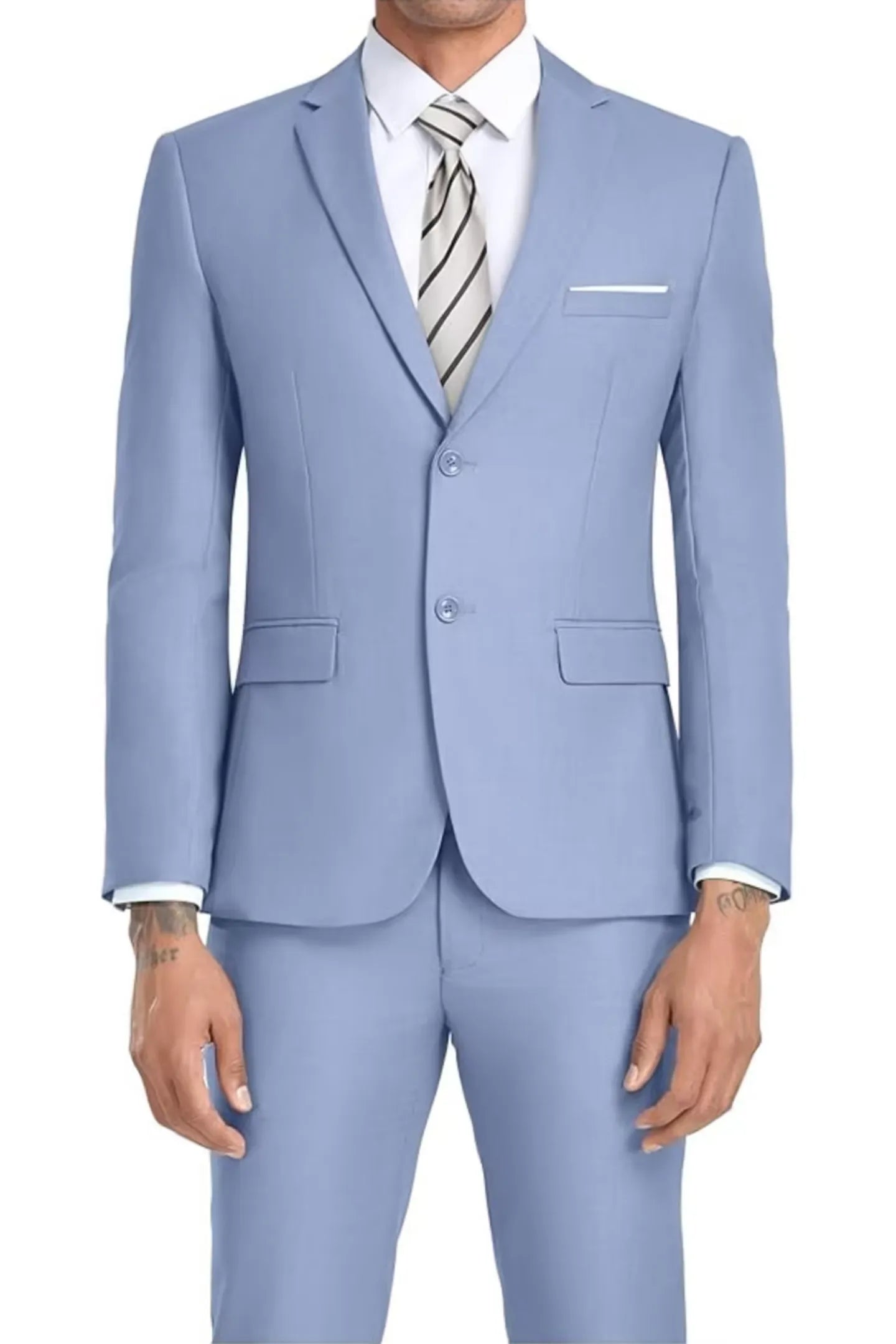 trendy lavender slim fit 2-piece suit for men – perfect for fashion-forward events, proms, or upscale parties.