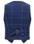 Load image into Gallery viewer, Blue Plaid 3 Buttons Boys Girls Fully Lined Formal Suit Vest
