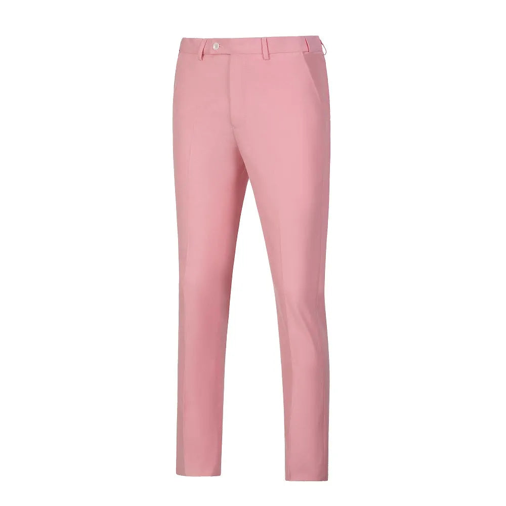 Pink slim fit trousers for men – from 3 piece modern wedding suit set