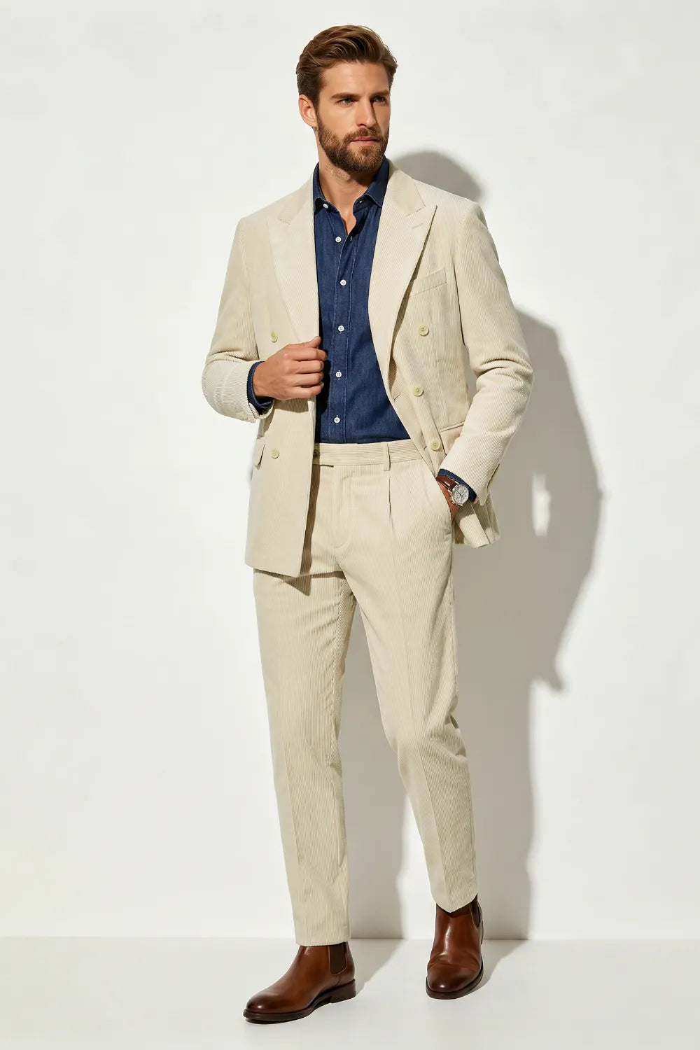 Men's Vintage Corduroy 2 Piece Suit