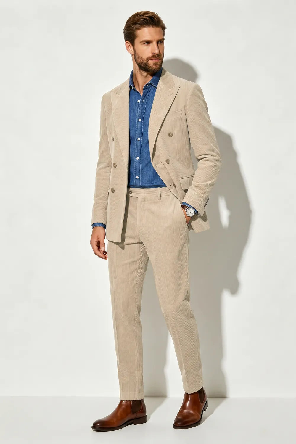 Men's Vintage Corduroy 2 Piece Suit
