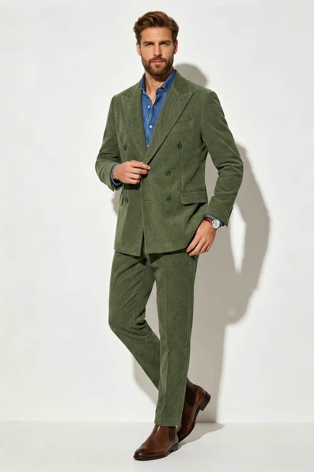 Men's Vintage Corduroy 2 Piece Suit