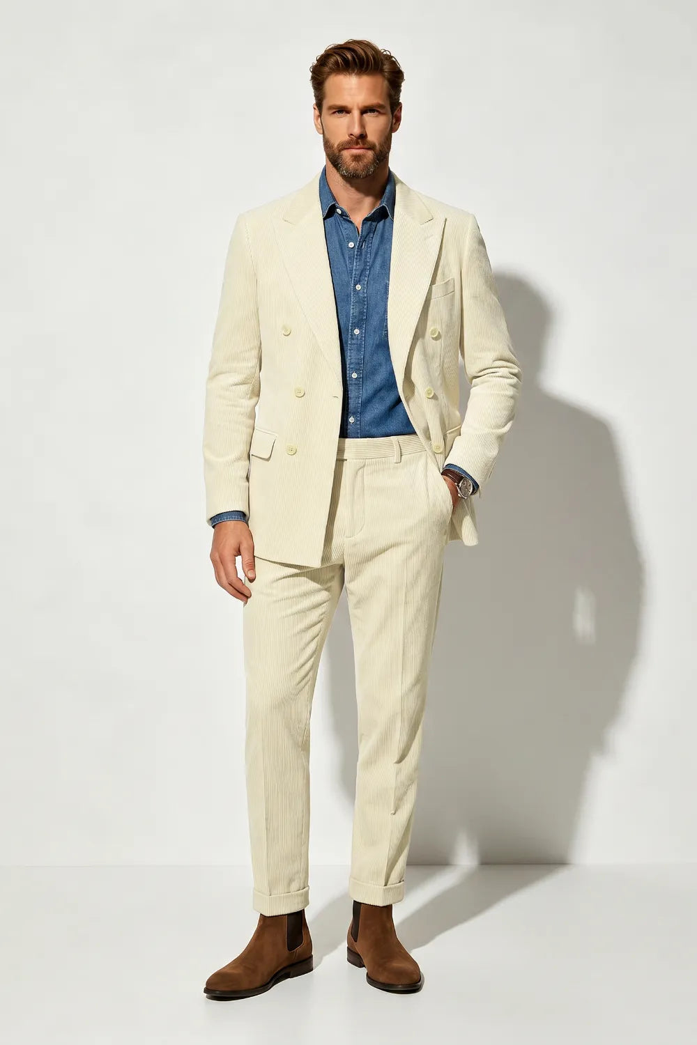 Men's Vintage Corduroy 2 Piece Suit