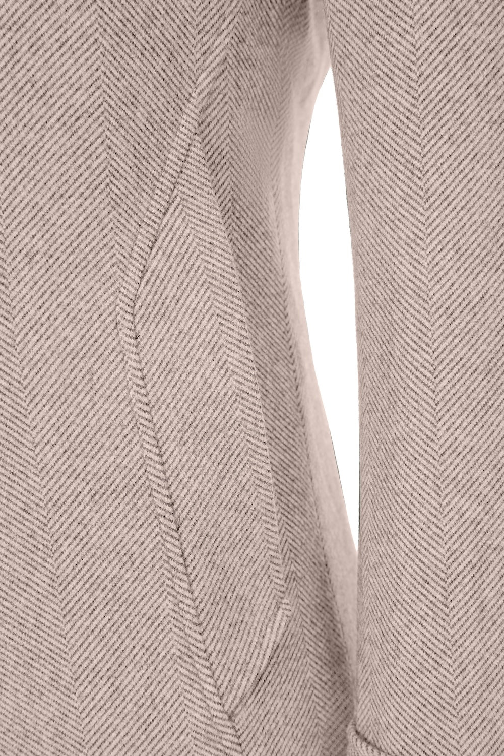 Pocket detail on apricot wool winter coat for men – outdoor overcoat