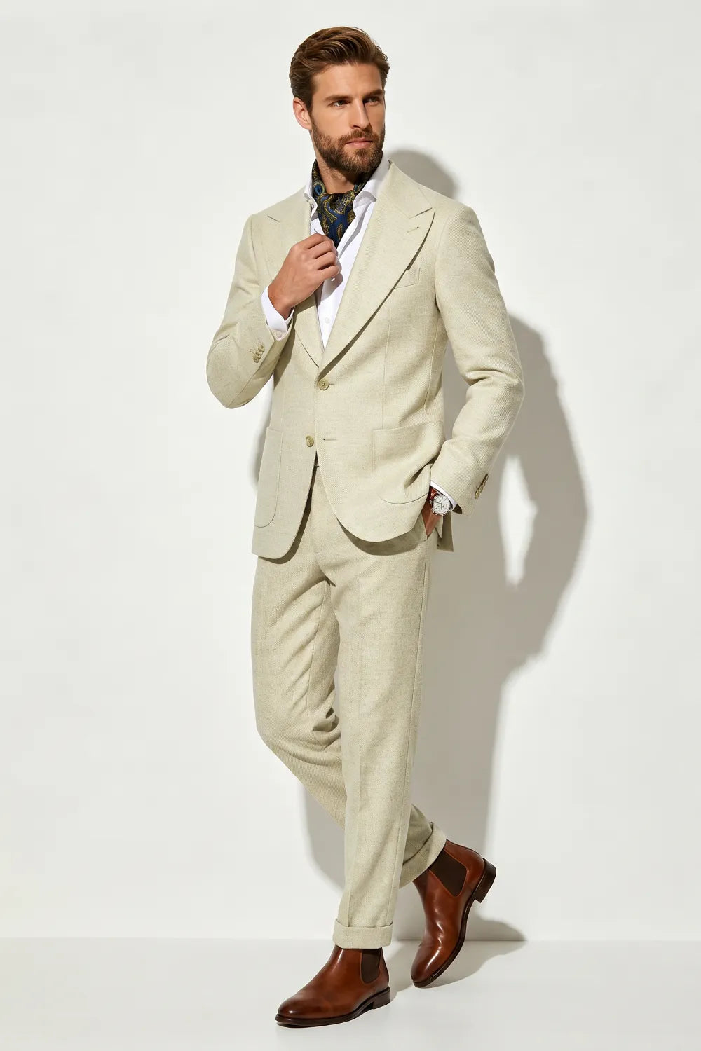 Men's Summer Linen Blend 2 Piece Suit