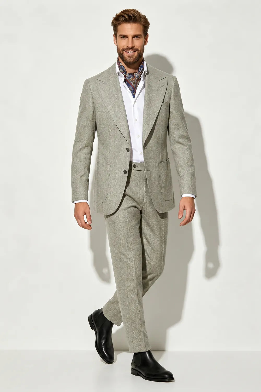 Men's Summer Linen Blend 2 Piece Suit