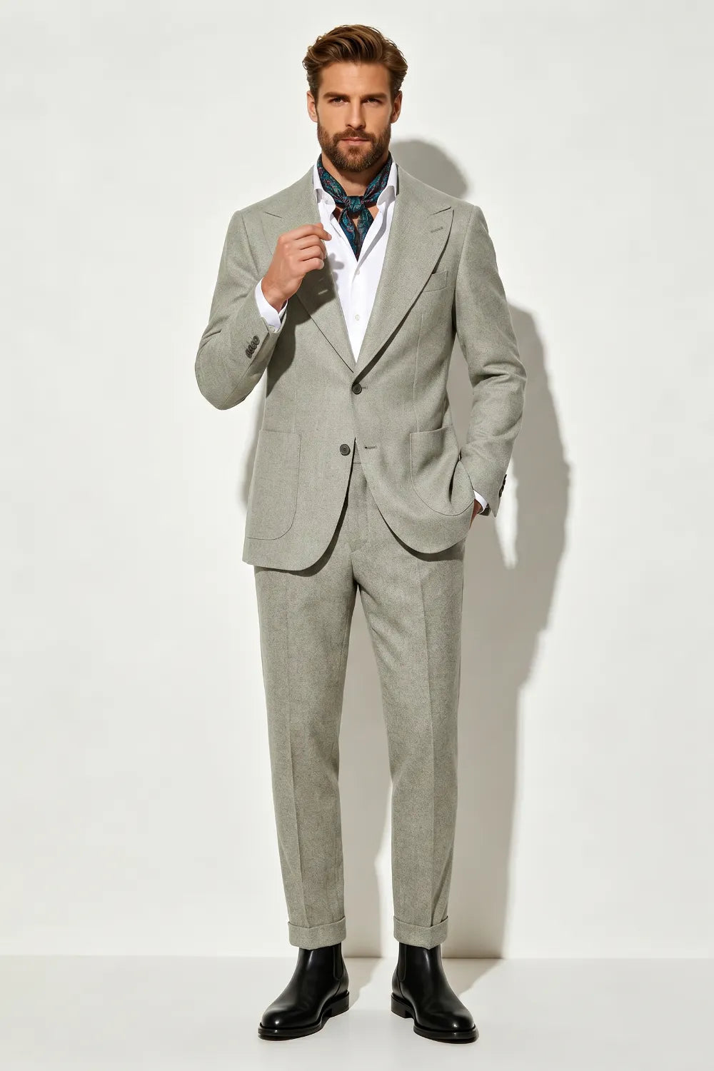 Men's Summer Linen Blend 2 Piece Suit