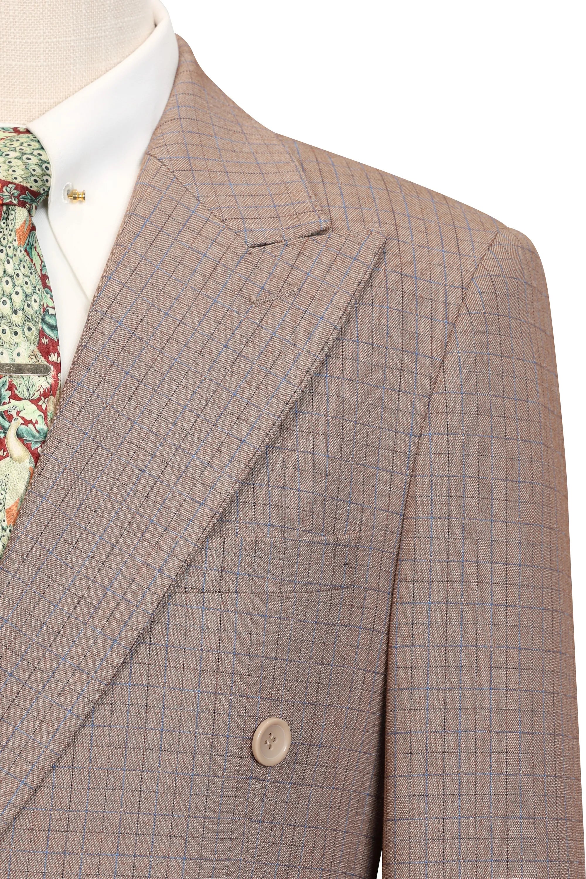 Men's Khaki Vintage-Inspired 2 Piece Suits