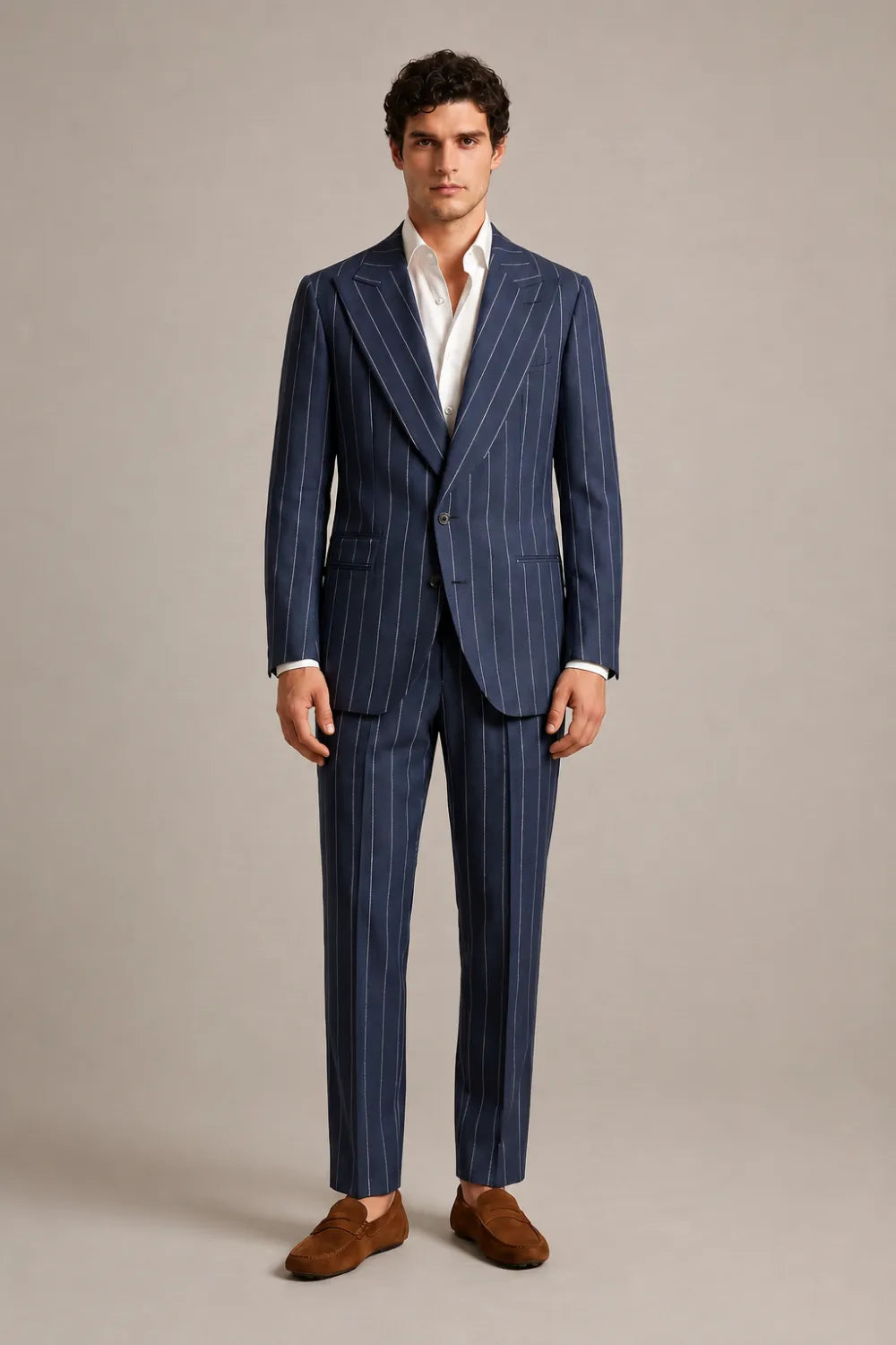 Costume 2 pièces homme coupe ajustée, croisé