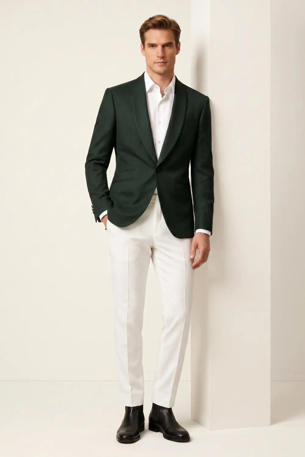 Men's Dark Green Resort Formal 2-Piece Suit