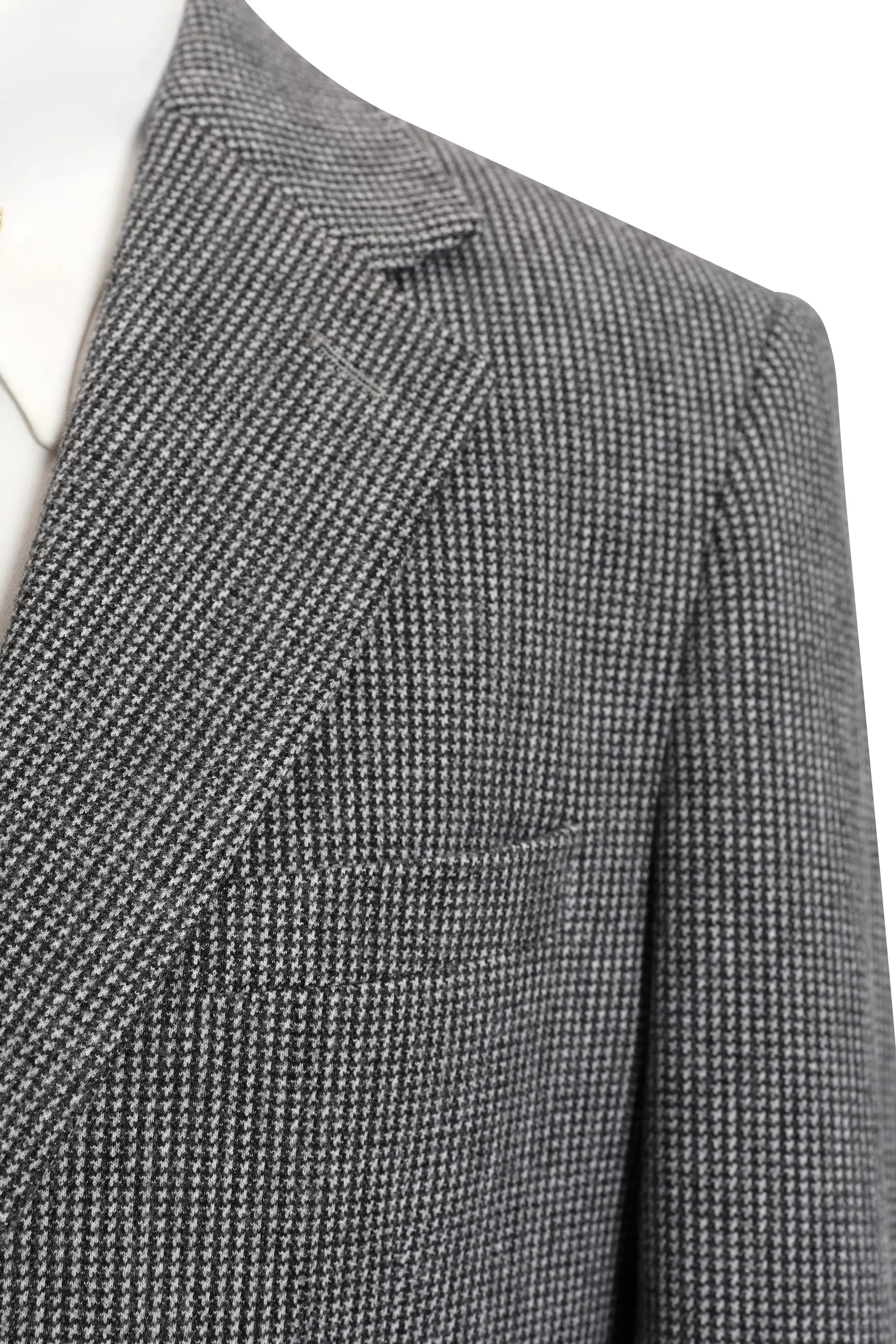 Men's Black-and-White Houndstooth 2 Piece Suits