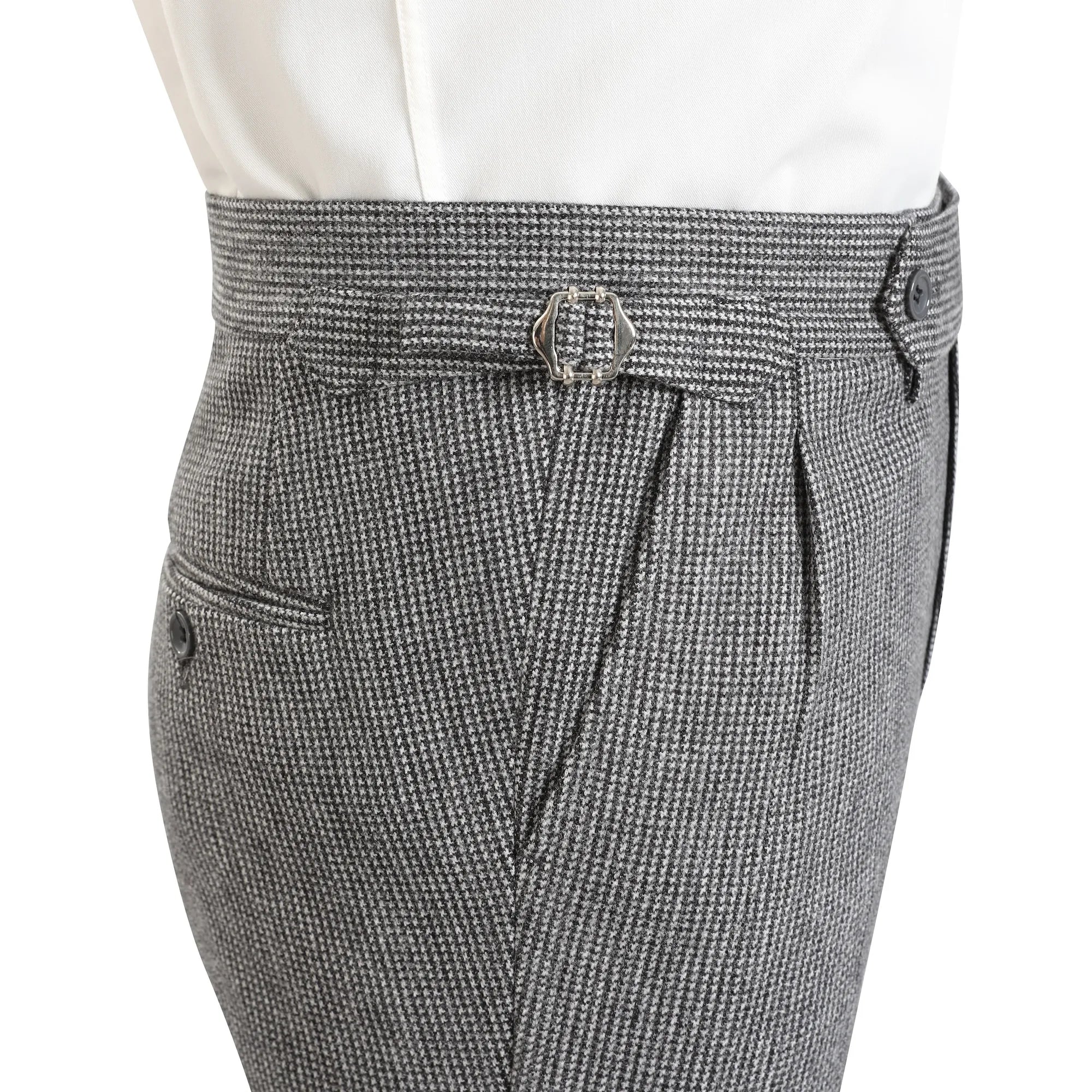 Men's Black-and-White Houndstooth 2 Piece Suits