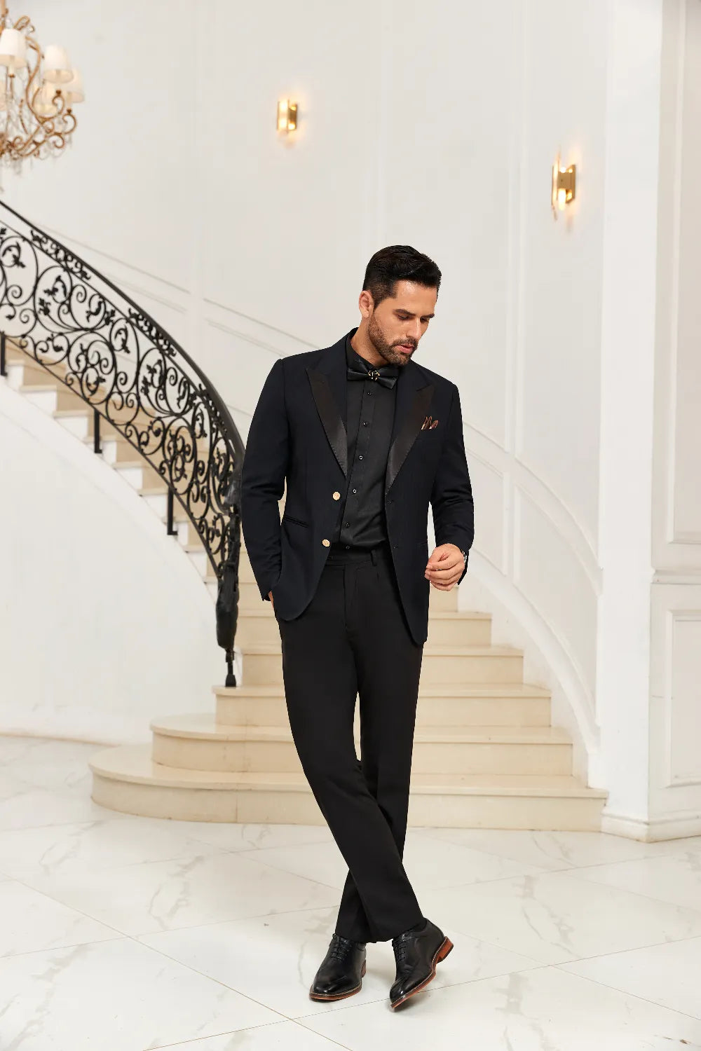 Men's Black Custom Fit Blazer