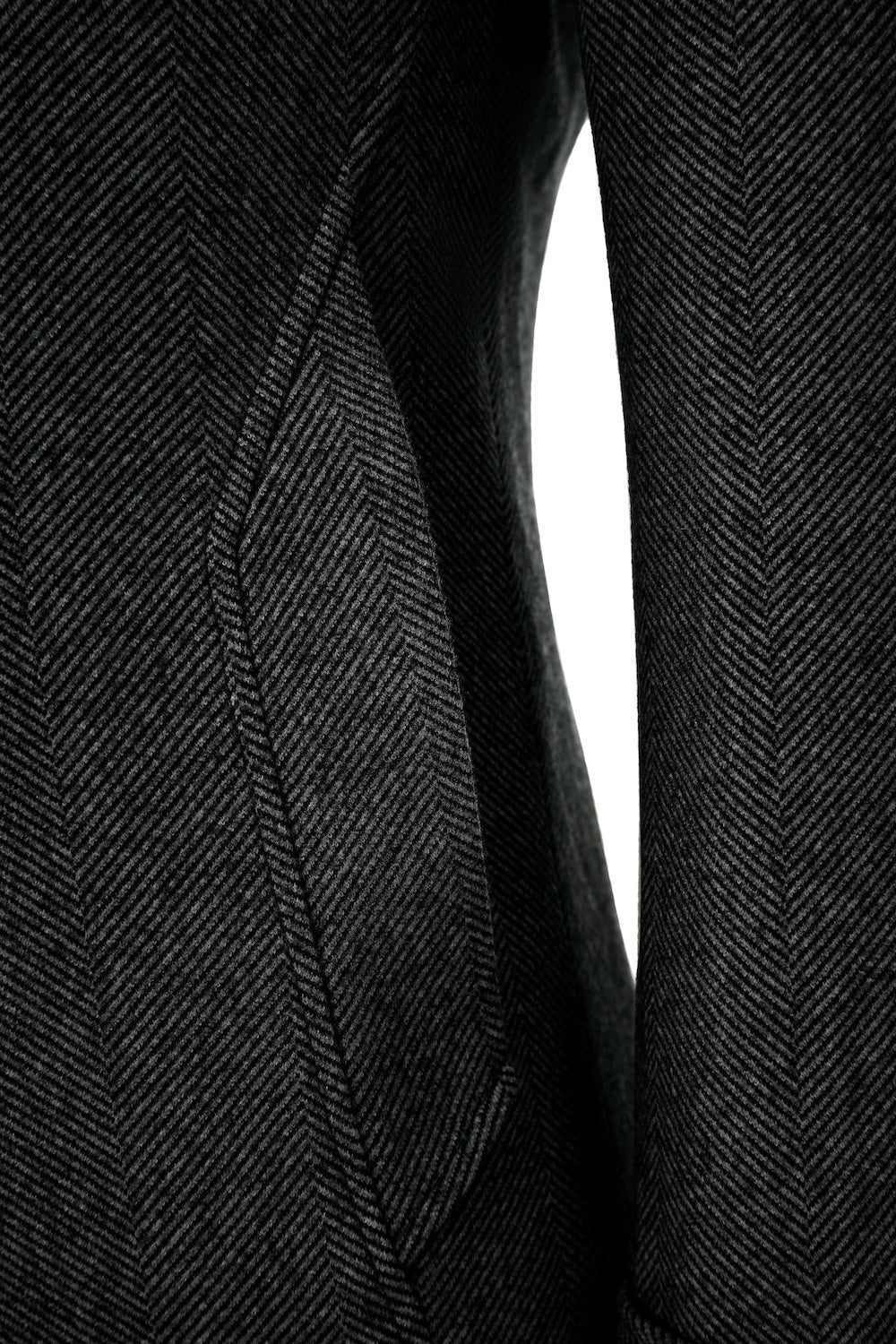 Black pocket detail on wool winter coat for men – outdoor overcoat