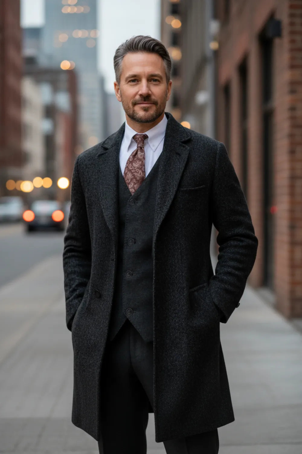 Men's Hudson Classic Herringbone 3 Piece Suit