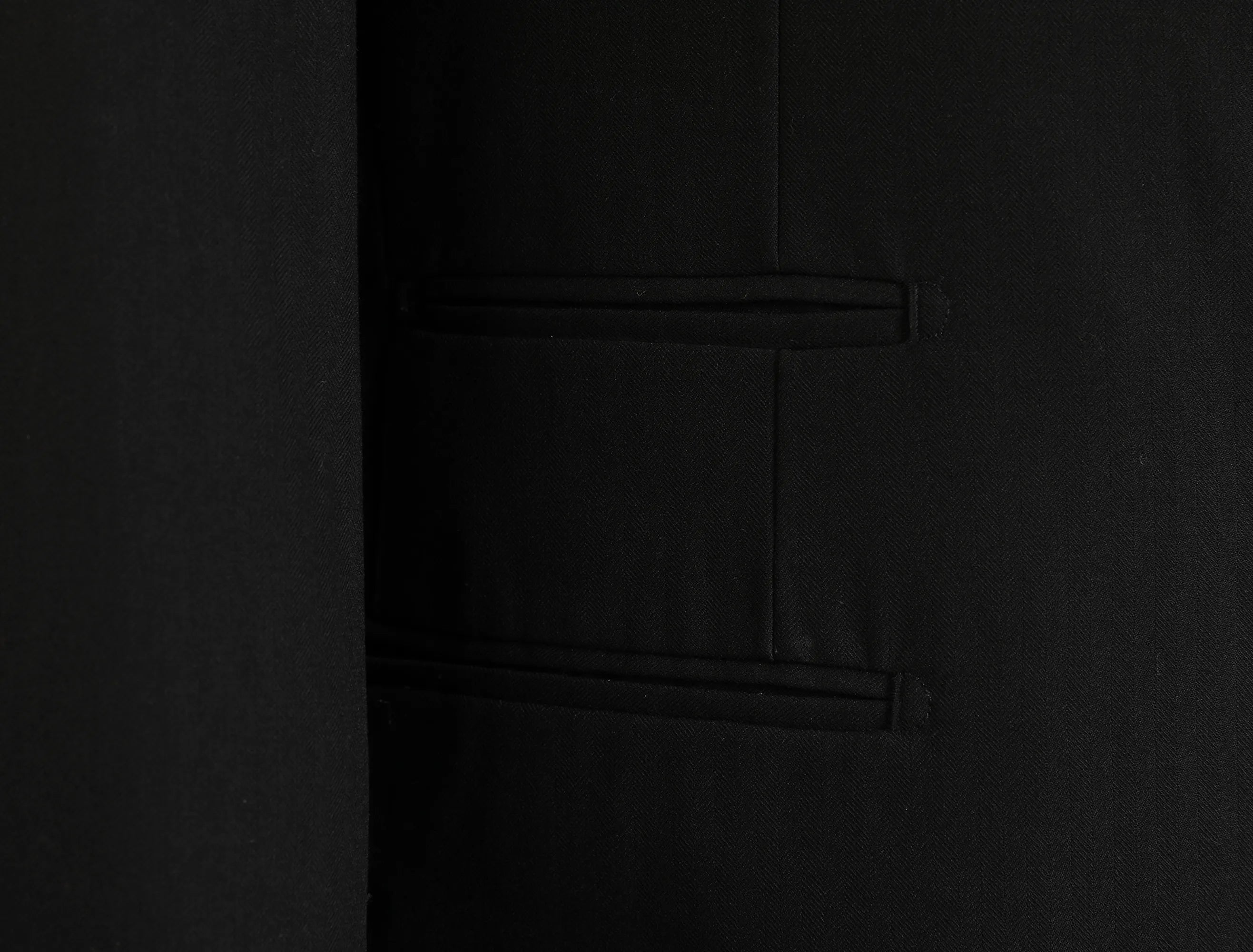 Men's Black Big Collar 2 Piece Suits