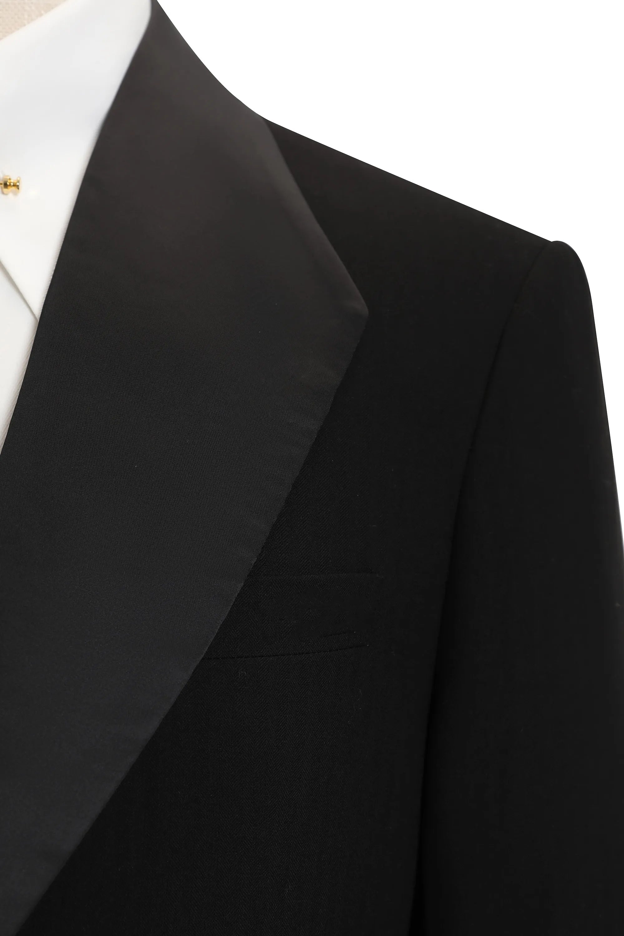 Men's Black Big Collar 2 Piece Suits