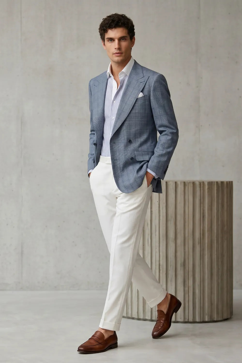 Abito da uomo doppiopetto slim fit 2 pezzi