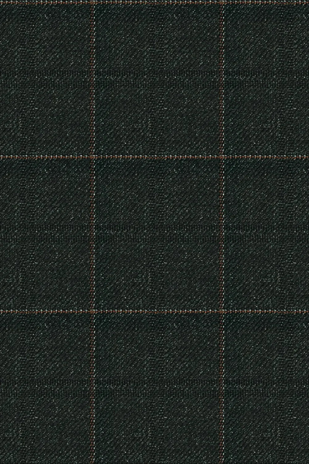 Men's Deep Olive Windowpane 2-Piece Suit