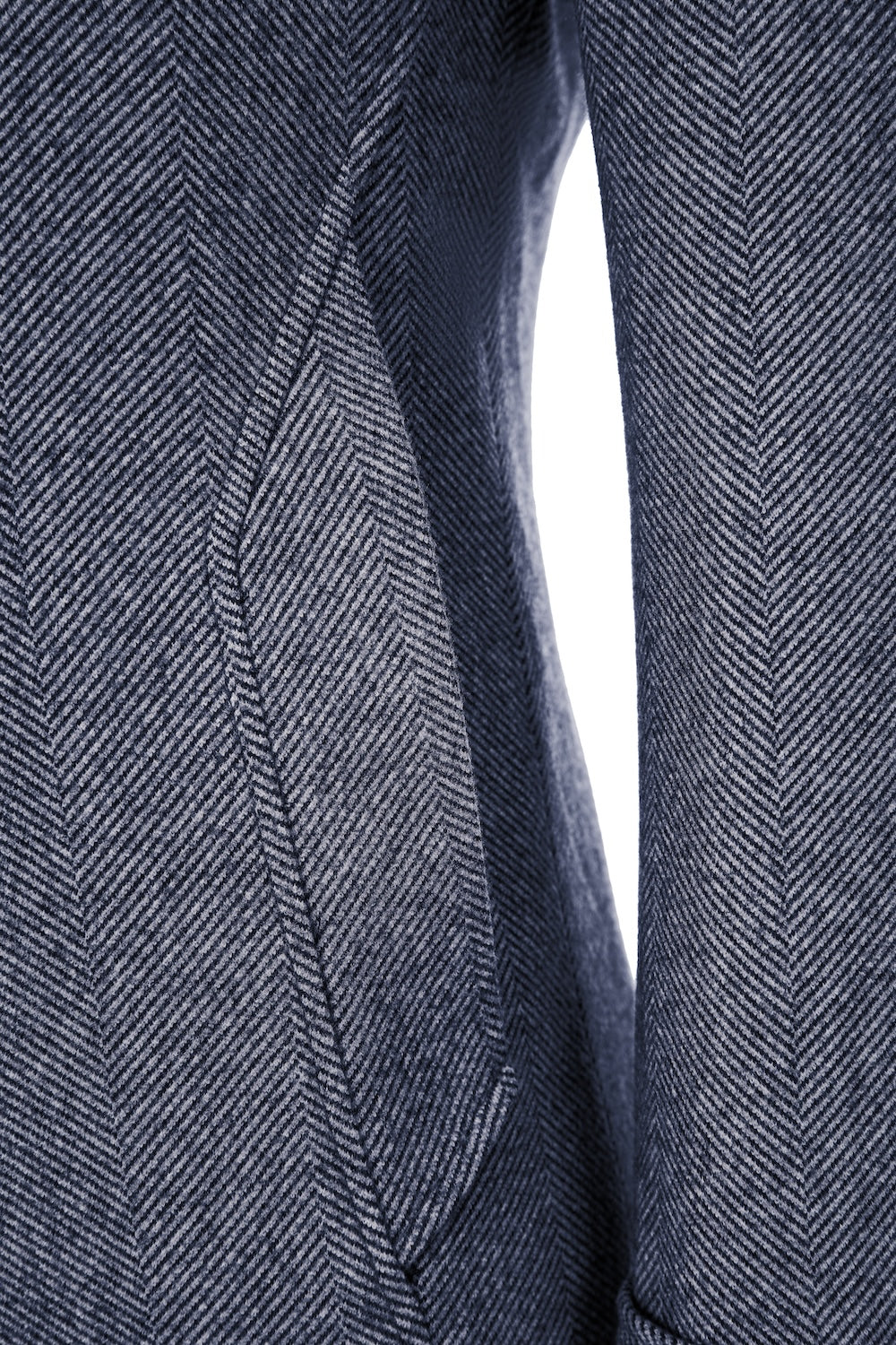 Blue pocket detail on wool winter coat for men – outdoor overcoat