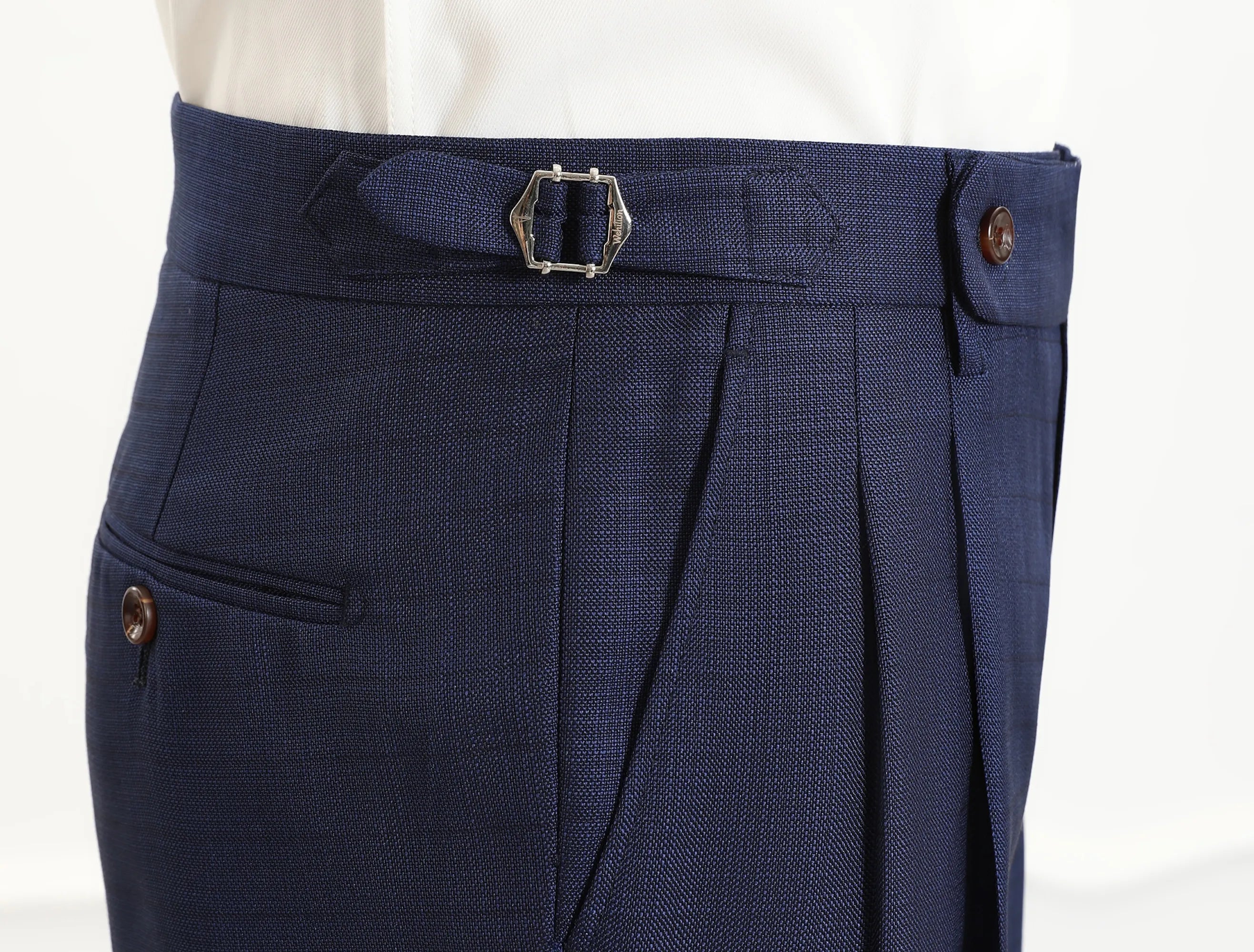 Men's Dark Blue Shawl Collar 2 Piece Suits