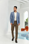 Load image into Gallery viewer, Men's Blue Two Button Blazer
