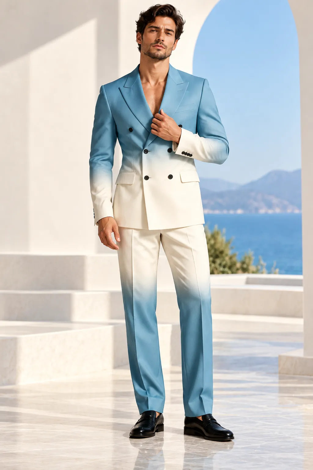 Abito da uomo doppiopetto slim fit 2 pezzi
