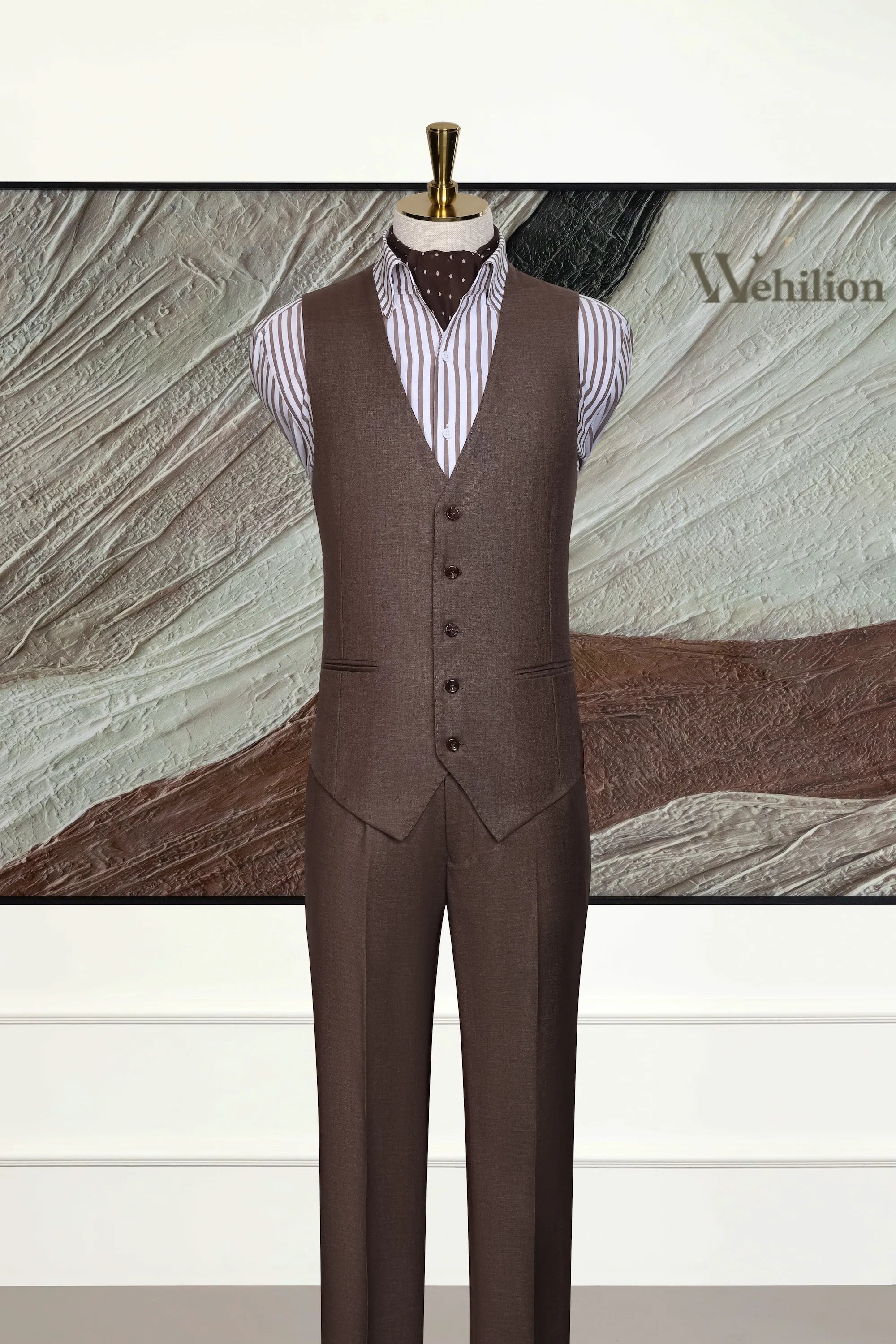 Men's Brown Classic 3 Piece Suits