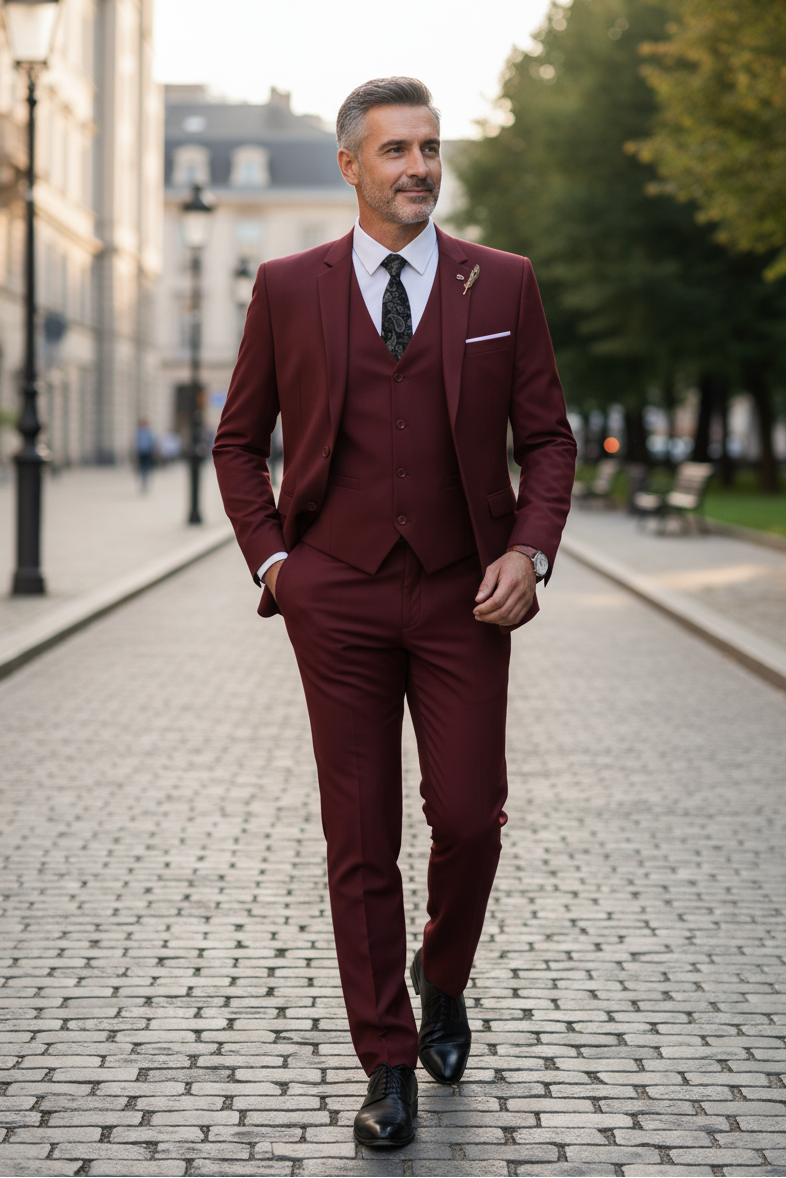 Men's Valentino Modern Fit 3 Pieces Suits