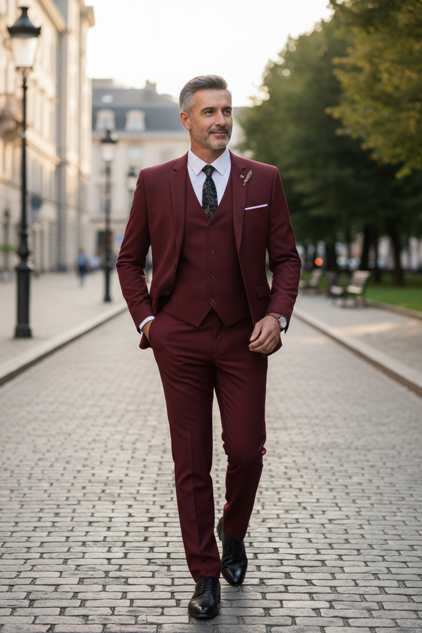 Men's Valentino Modern Fit 3 Pieces Suits