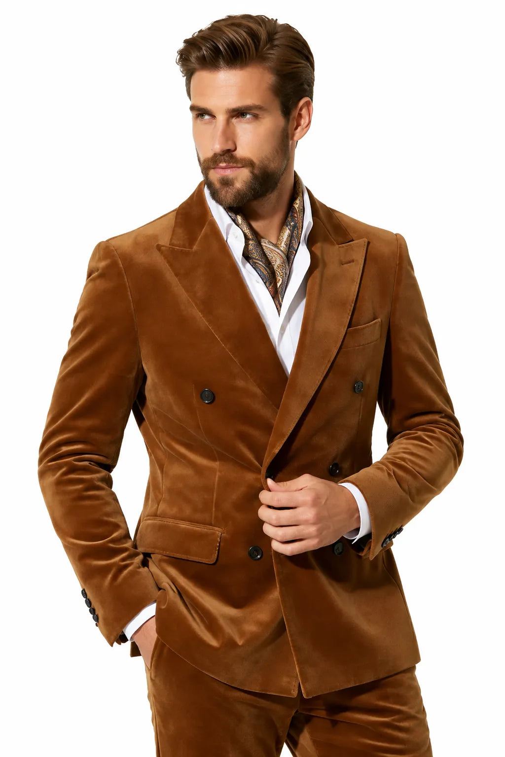 Costume 3 pièces à chevrons classique Hudson pour homme