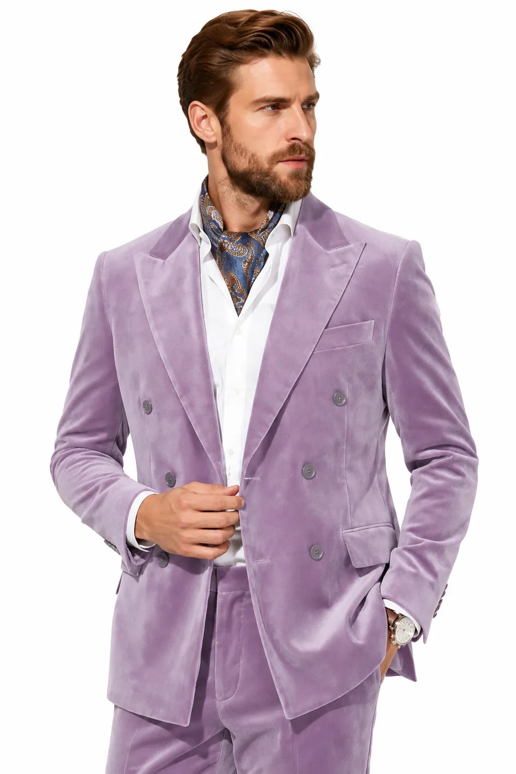 Costume 3 pièces à chevrons classique Hudson pour homme
