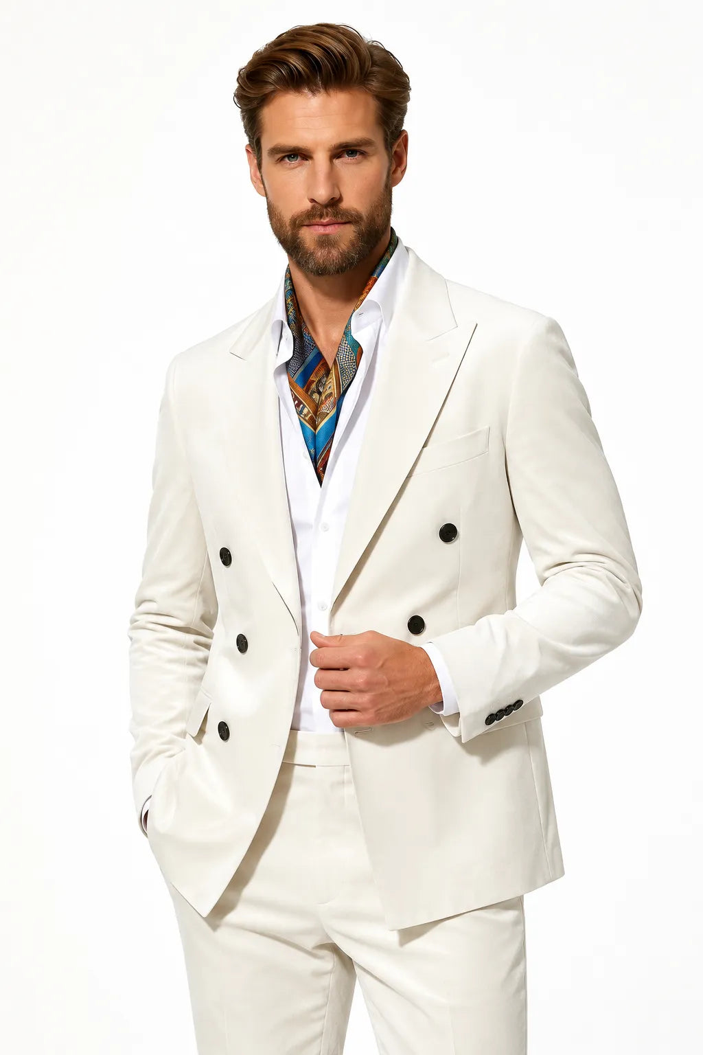 Costume 3 pièces à chevrons classique Hudson pour homme