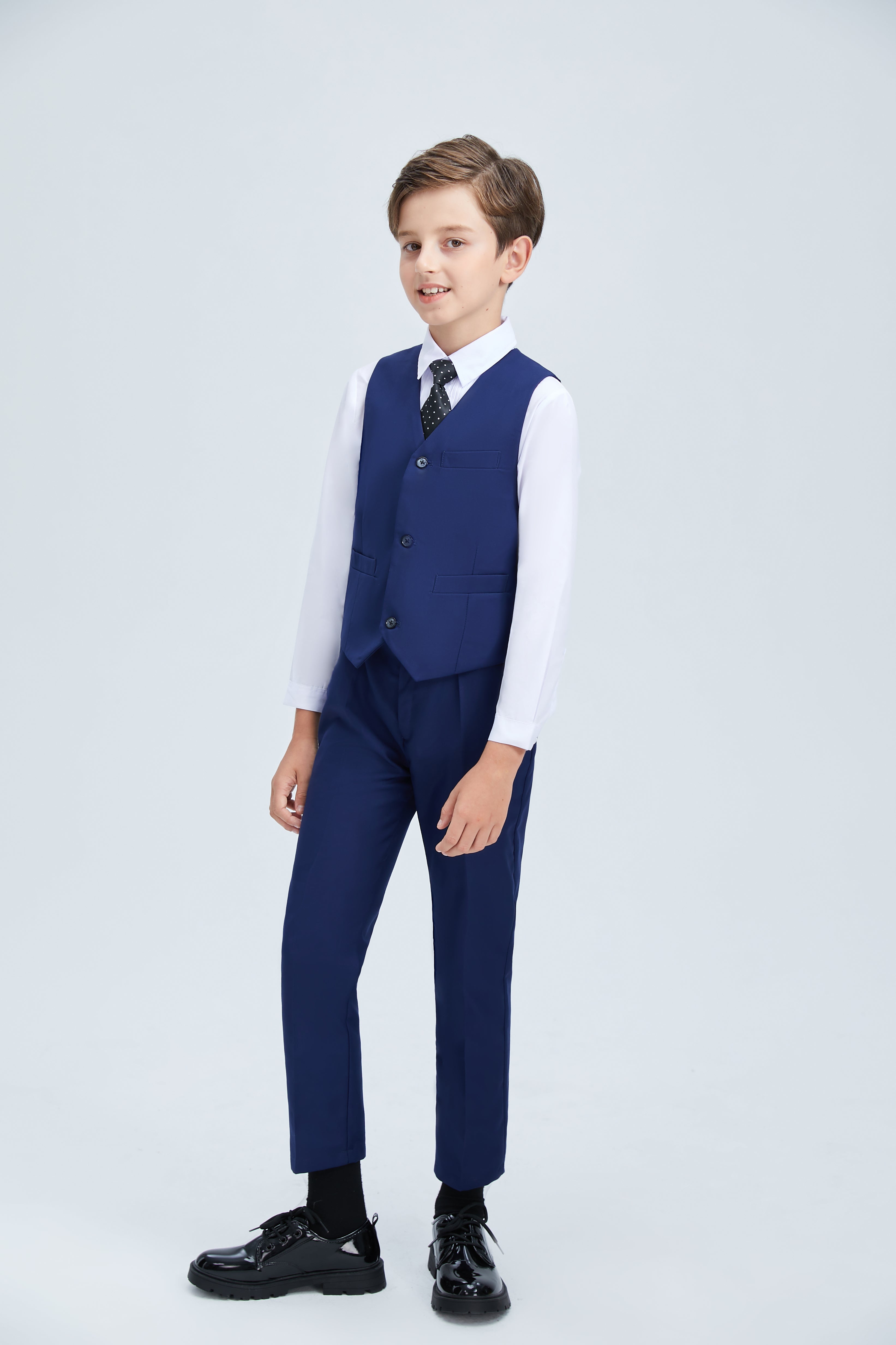 Boys Holiday & Party Edition 4 Piece Suit - Vest, Pants, Shirt & Tie