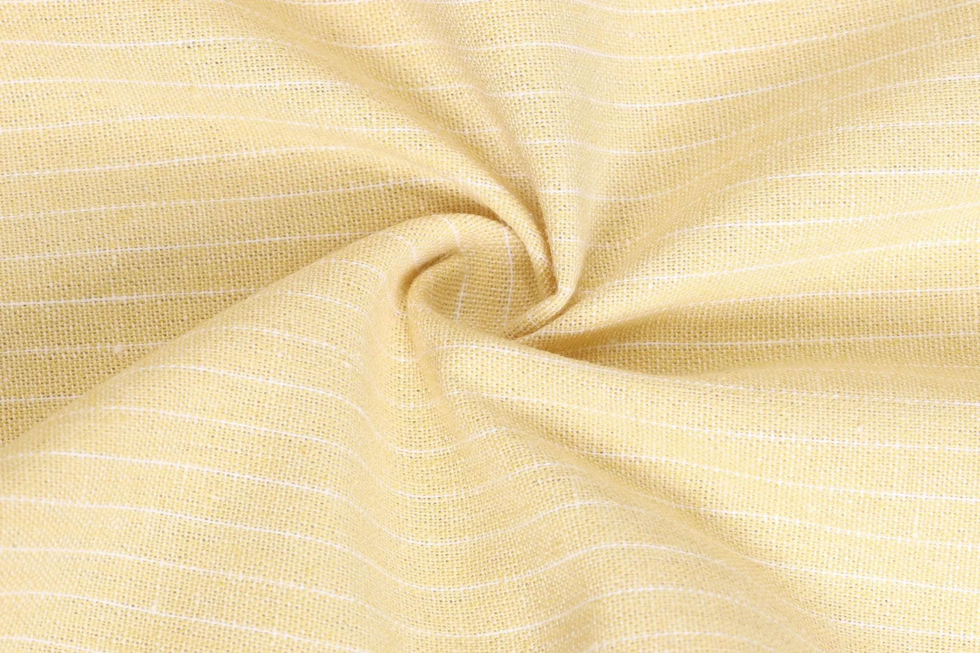 Men's Light Yellow Striped Linen 3 Piece Suits