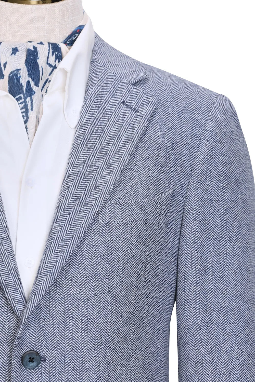 Men's Timeless Wool Blend Herringbone 3 Piece Suit