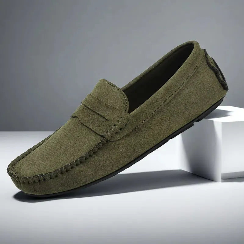 Men's Classic Suede Moccasin Loafers
