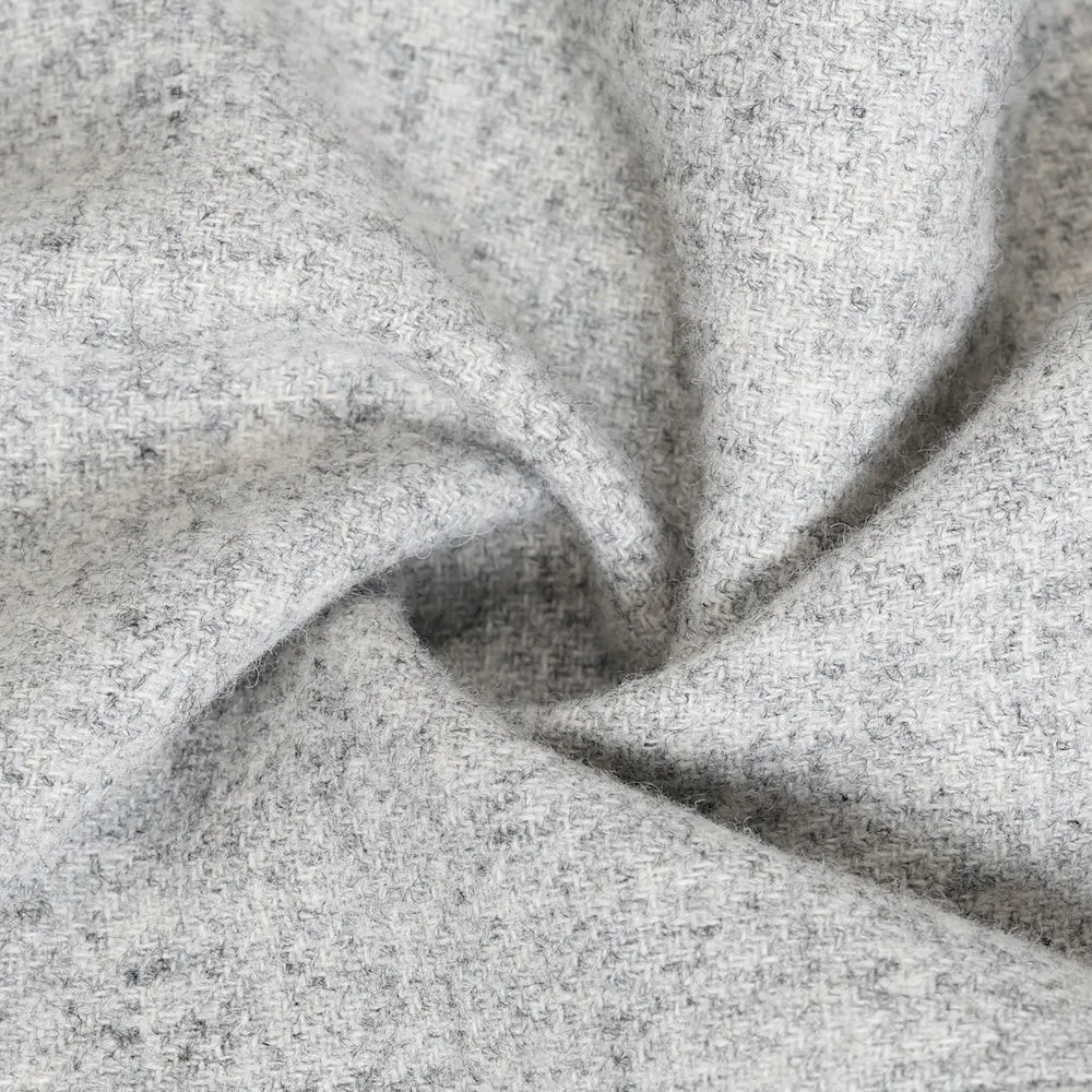 Men's Grey Classic Wool Herringbone 3 Piece Suit