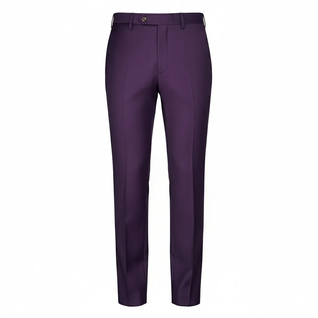 Men's Modern Purple Double Breasted 3 Piece Suit