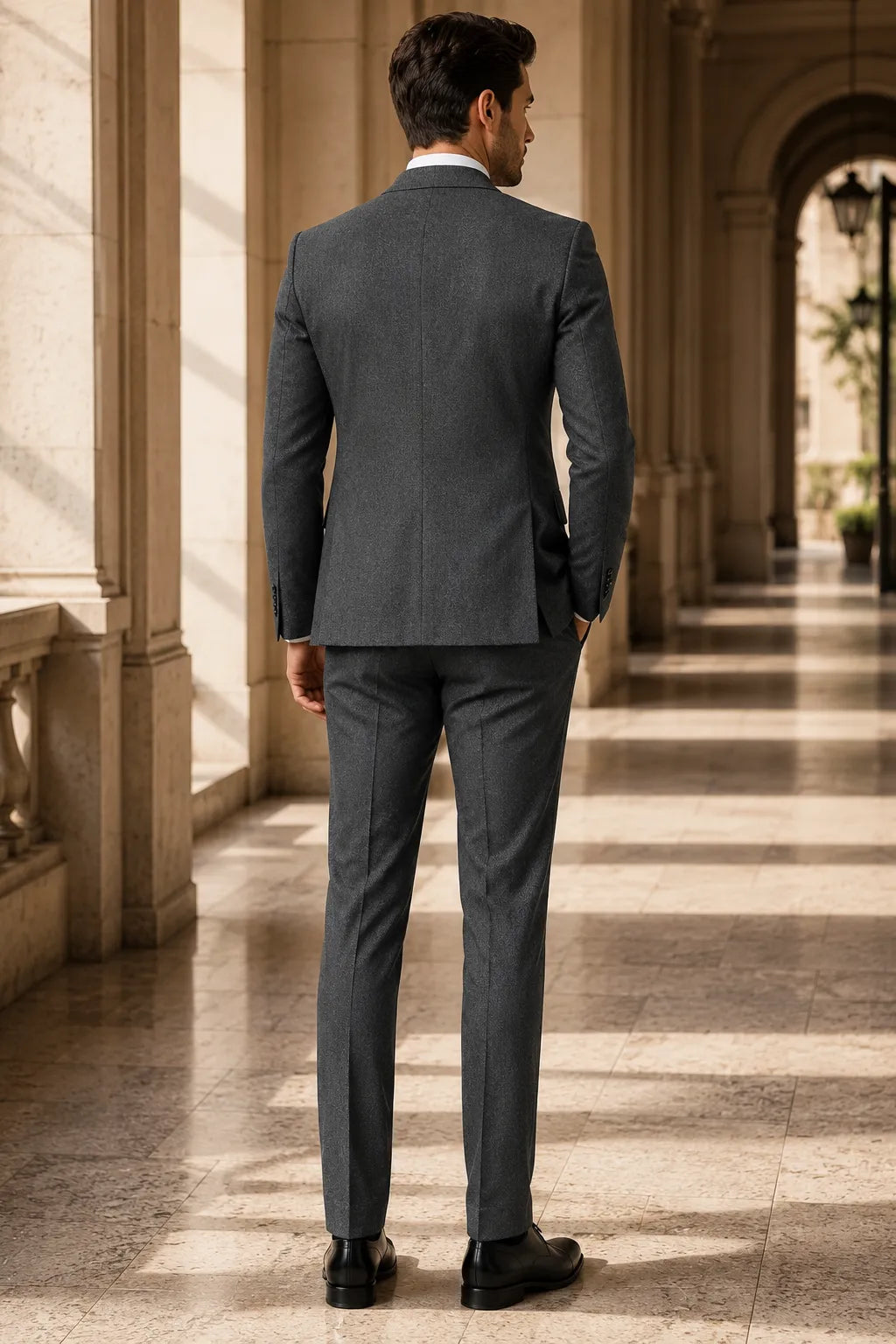 Men's Classic Herringbone Tweed 2 Piece Suit
