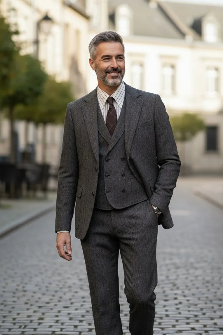 Men's Heritage Herringbone 3 Piece Suits