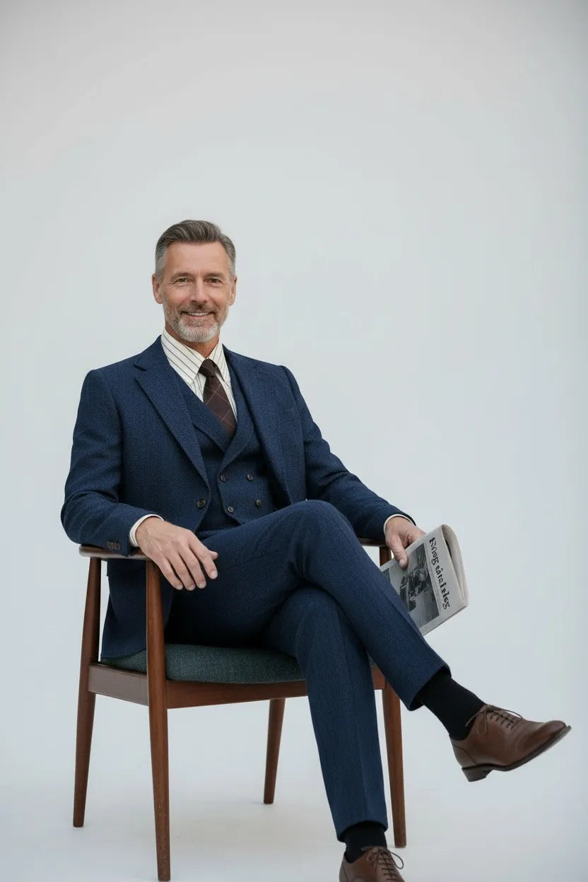 Men's Heritage Herringbone 3 Piece Suits