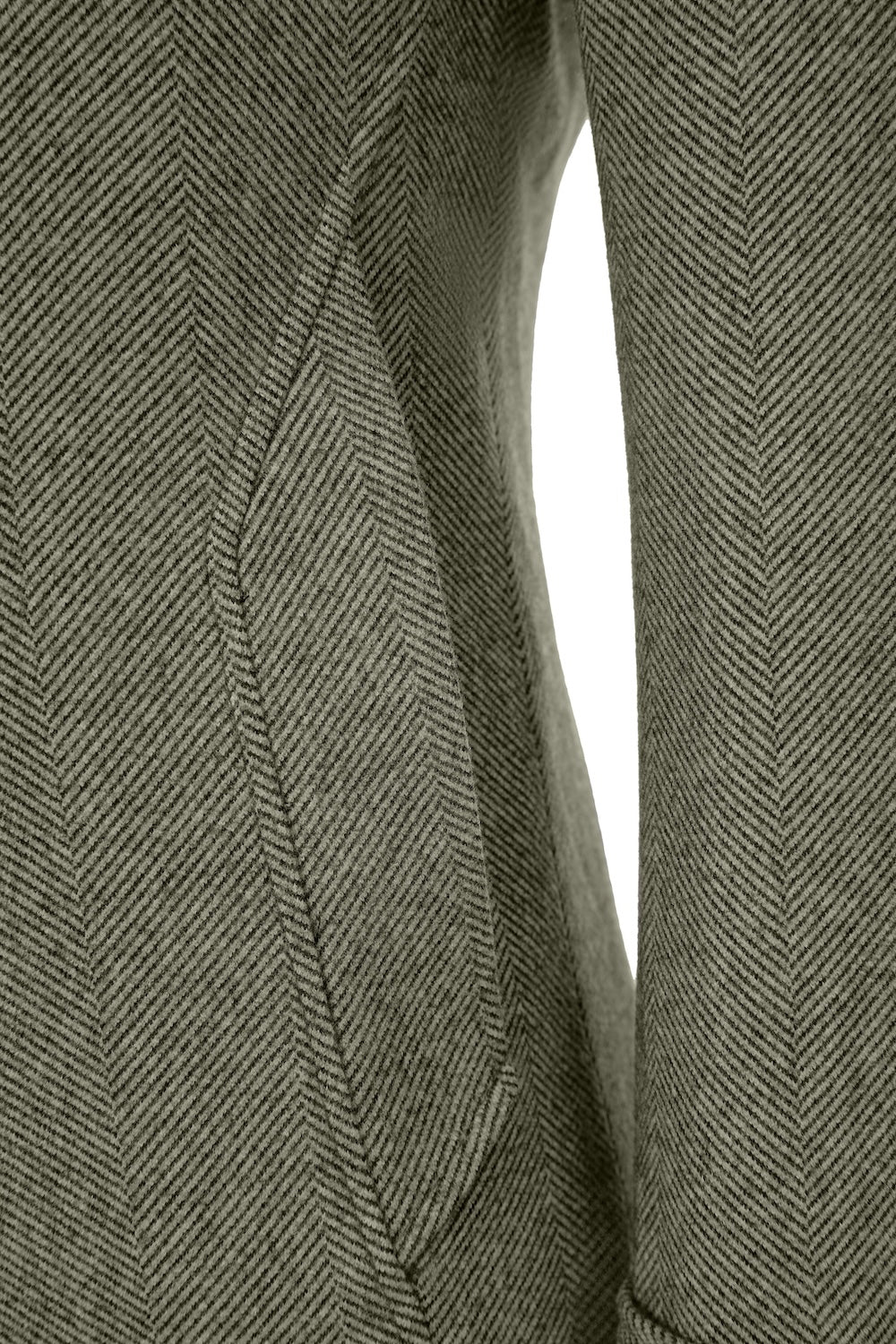 Dark green pocket detail on wool winter coat for men – outdoor overcoat