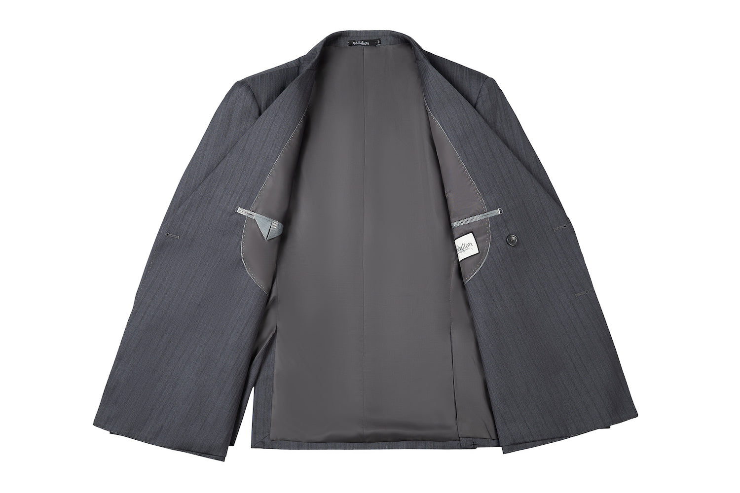 smart casual pinstripe coat – double-breasted 2 button smart casual design